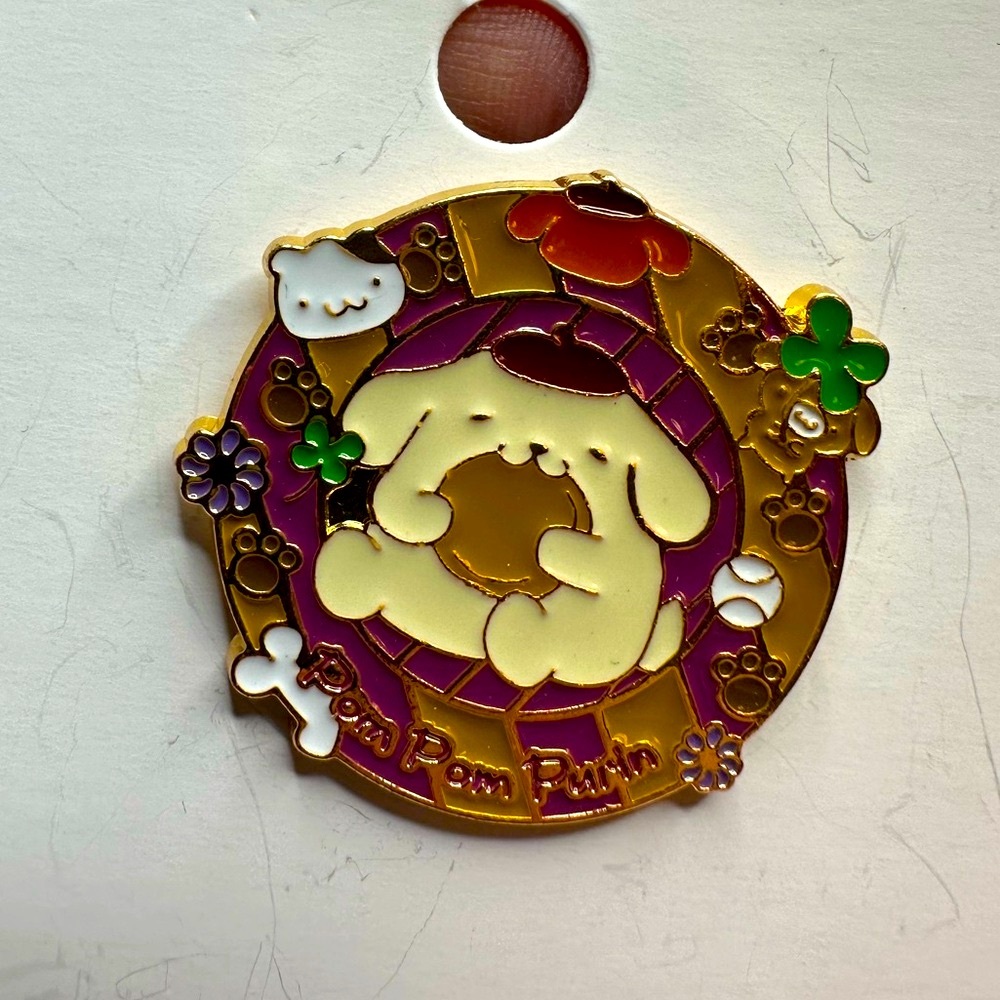 Sanrio Pompompurin Enamel Pin Metal Brooch - Picture 2 of 4